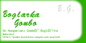 boglarka gombo business card